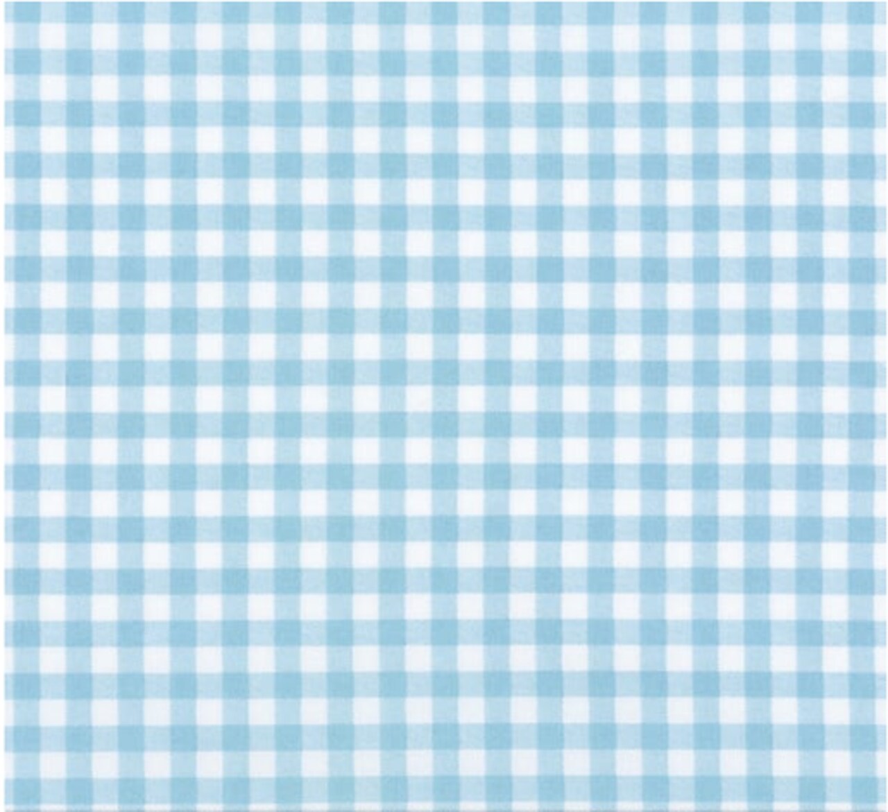 Easycare Gingham Large Blue Polyester Cotton Fabric by the Yard